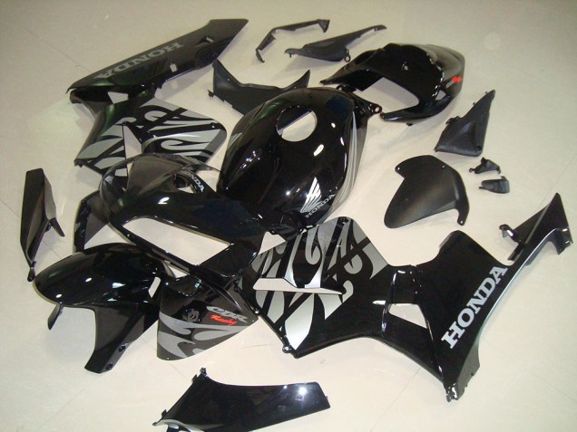05-06 Black White Flame Honda CBR600RR Motorcycle Fairings