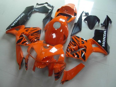 05-06 Orange Black Flame Honda CBR600RR Motorcycle Fairings