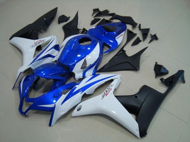 07-08 Blue White Matte Black Honda CBR600RR Motorcycle Fairings