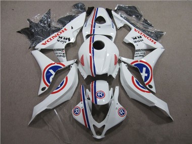 07-08 White R Honda CBR600RR Motorcycle Fairings